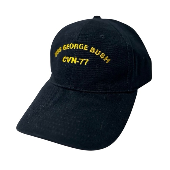 Bullet Line Headwear USS George Bush CVN-77Baseball Cap / Hat Size SM GUC - Picture 13 of 14